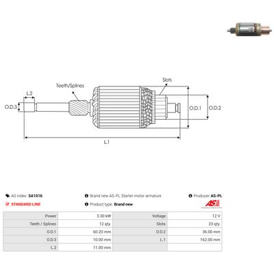 AS-PL Anker, Starter SA1016