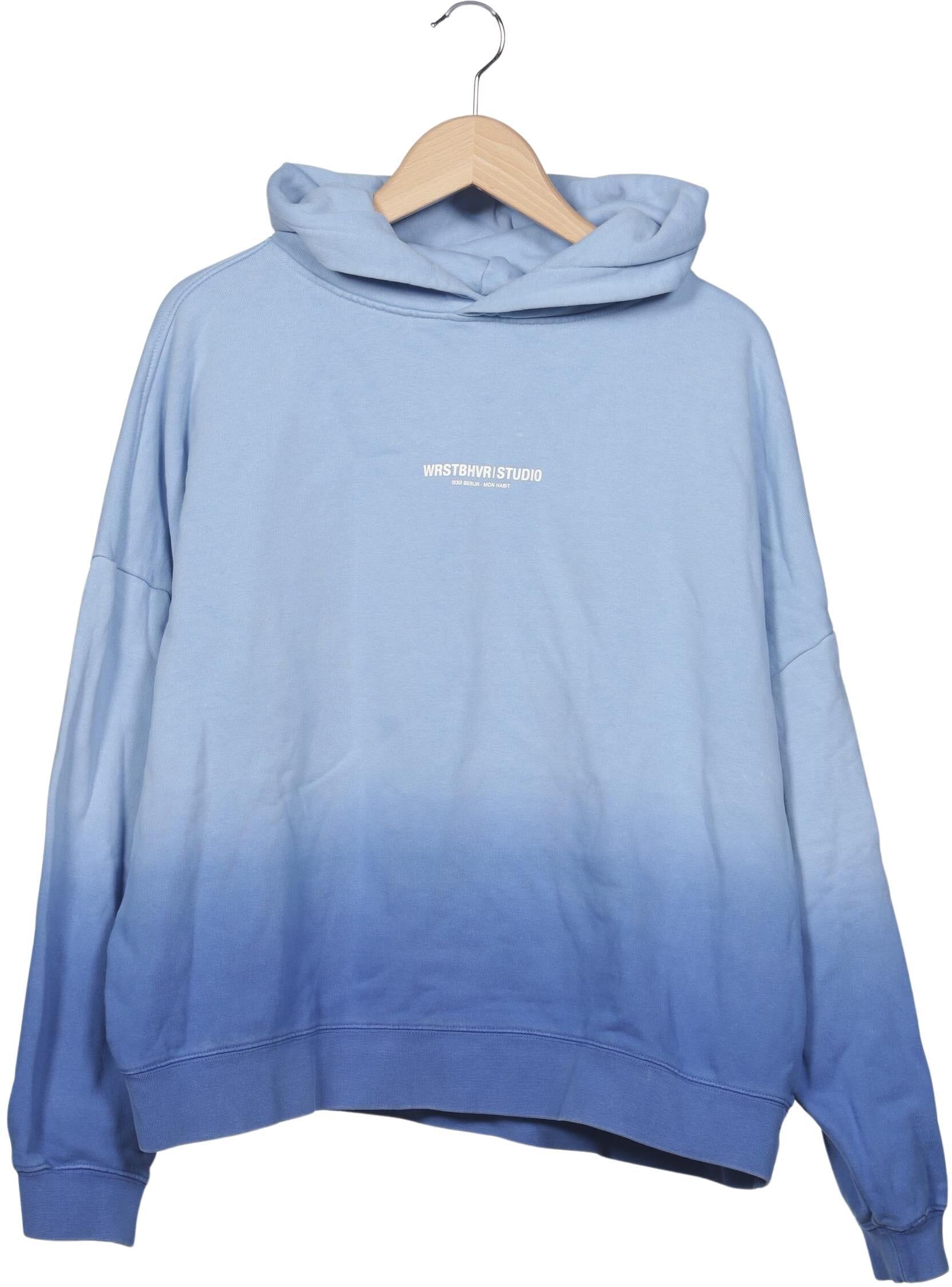 Wrstbhvr Damen Kapuzenpullover, Hellblau, Gr. M, Baumwolle - Second Hand