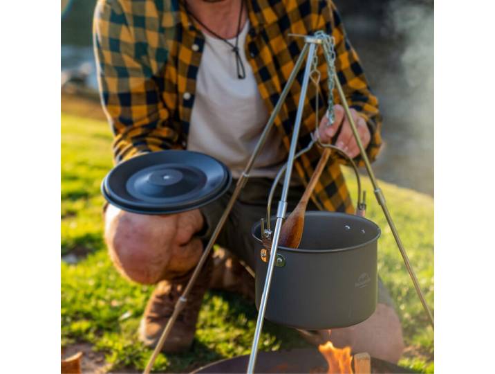 NatureHike 1-6 Persoons Draagbare Hangende Camping Soeppan Set met Deksel