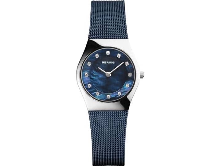 BERING dameshorloge quartz uurwerk - klassieke collectie met roestvrij staal en saffierglas 11927-307 polshorloges