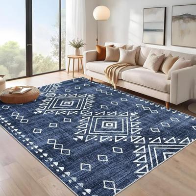 Garvee Sleek Geometric Diamond Medallion Area Rug