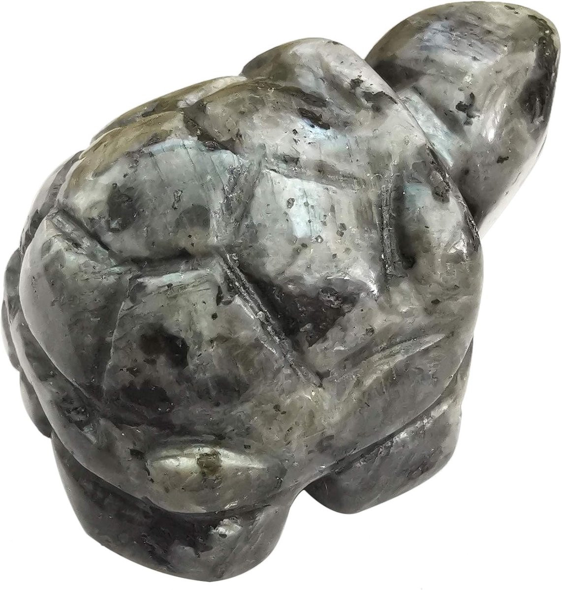 Handgesneden Labradoriet Schildpad Decoratie, 40 mm Kleine Kristallen Schildpad Figuur