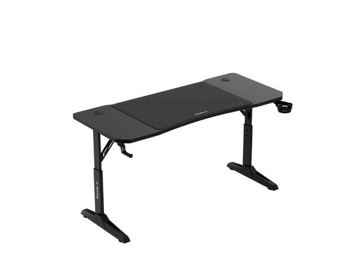 Bureau gaming - HUZARO - Huzaro Hero 3.6 - Noir - Hauteur réglable 6 niveaux - Tapis XXL 80 x 56 5 cm