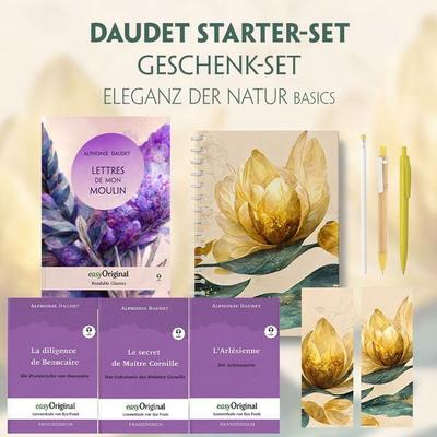 Alphonse Daudet Starter-Paket Geschenkset - 4 Bücher (mit Audio-Online) + Eleganz der Natur Schreibset Basics, Set von Alphonse Daudet, EasyOriginal