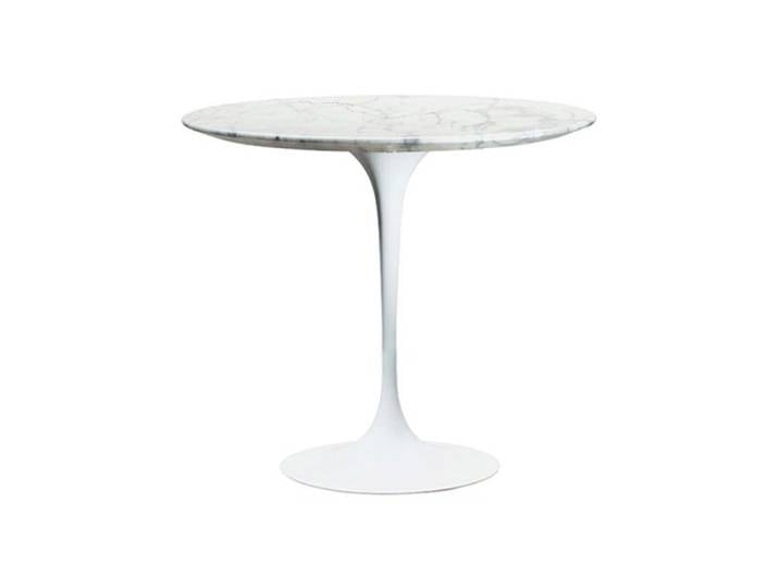 Table basse ronde 50 cm – marbre et métal - Agathe Marbre
