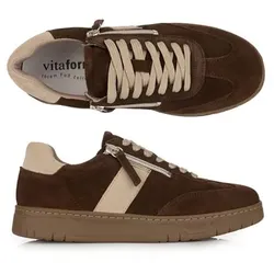 VITAFORM Damen-Sneaker Veloursleder Reißverschluss Sohle Marla