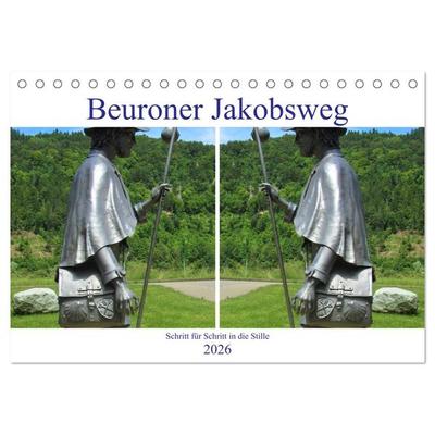Beuroner Jakobsweg (Tischkalender 2026 DIN A5 quer), CALVENDO Monatskalender