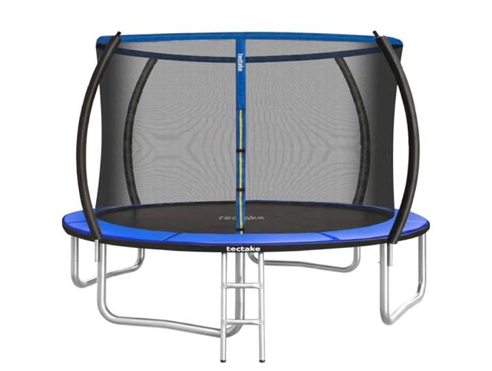 tectake® Trampolin, Gartentrampolin, Outdoor Spaß- und Sportgeräte Zuhause, Sportgerät Ausdauertraining, Balancieren Kinder, mit Sicherheitsnetz Schutznetz Kinder, Trampolin Randabdeckung - Ø 305 cm