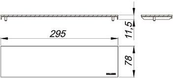 Dallmer Abdeckung CeraWall Design Connect, Edelstahl matt, 527615 527615