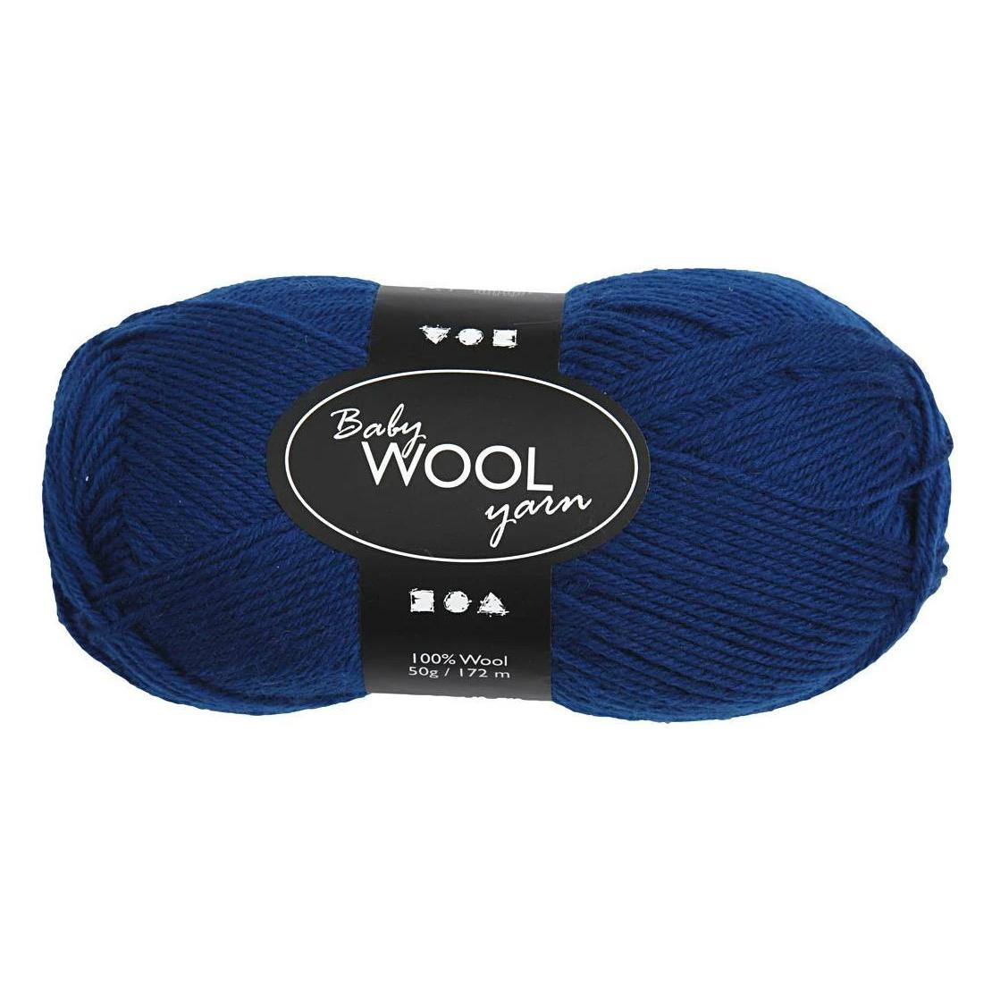 Creativ Company Wolle Babygarn Merino 50 g 14/4 Dunkelblau (172 m) (41334)