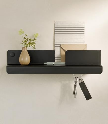 Merkloos Sleutelhanger met Plank - Zwart, Breedte: 33 cm