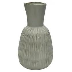 Vase Trichter 13 cm Keramik Weiß S (Small)