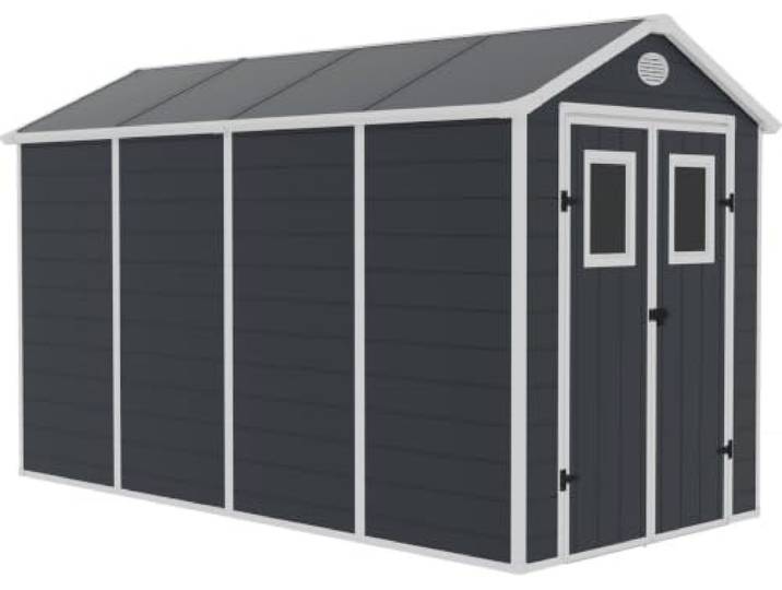 habitat et jardin Gerätehaus aus Harz Texas - 5,23 m² - Befestigungsset inbegriffen - Anthrazit