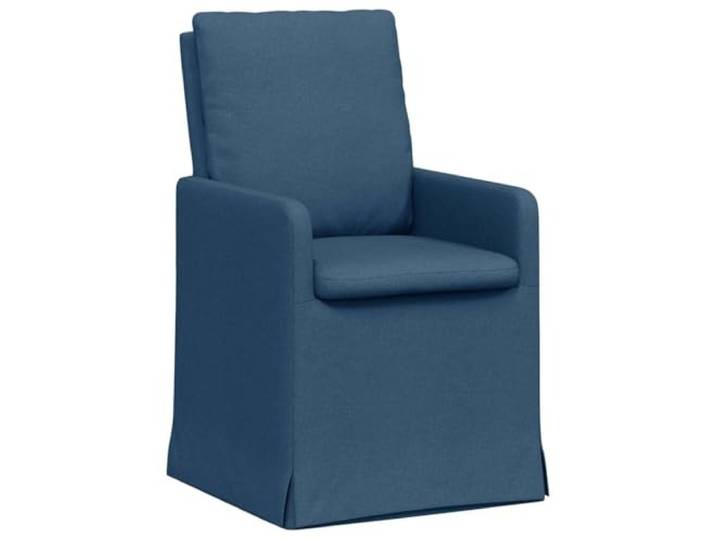 KUTYWEXFM 2er Set Esszimmerstühle Polsterstuhl mit Rollen Blau Bequemer Stoffbezug und flexible Rollen für modernes Wohnen im Esszimmer, Arbeitszimmer oder der Küche.