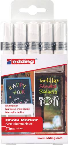 Edding 4095 4-4095-5049 Kreidemarker Weiß, Weiß, Weiß, Weiß, Weiß 2 mm, 3mm