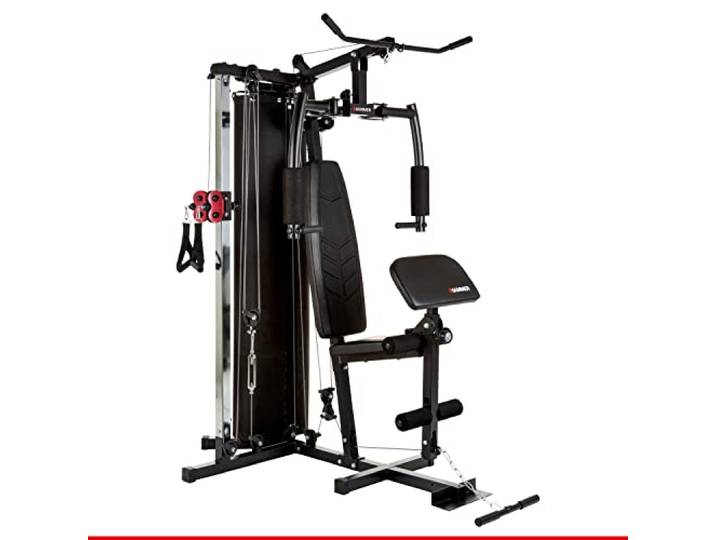 HAMMER Kraftstation Ferrum TX2 - Butterfly Trainer mit Kabelzug, mit Latzugstange, Beinpresse für Zuhause, Bizeps & Trizeps Trainingsgerät, über 45 Übungen für Bauch, Rücken & Co, 150 x 120 x 198 cm