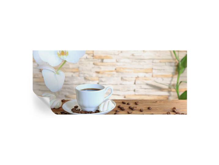 Wallfluent Fototapete 250x104 cm - Florale Entspannung, Weiß, 250x104 cm, Tapeten & Wandverkleidungen, Fototapeten