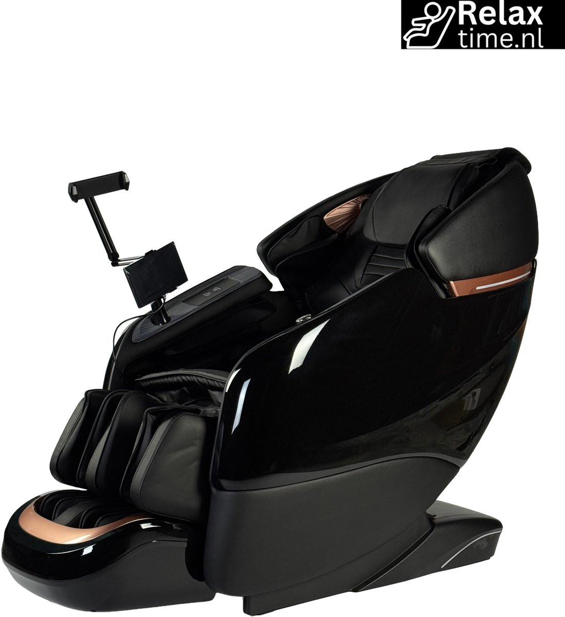 Galileo Premium Elektrische Massagestoel Zwart – Compacte Zero Gravity Relaxstoel met Voetmassage en Verwarming