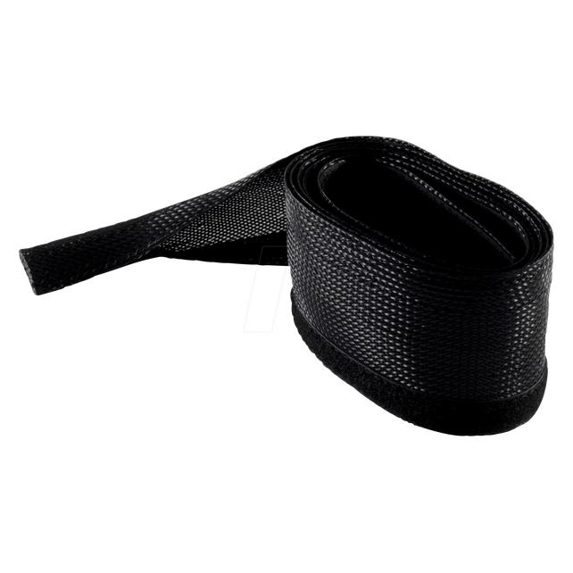 Frei Öl Flexibler Kabelkanal mit Klettverschluss, schwarz, Ø51mm (Kabelschlauch, 500 cm) (35092-5)