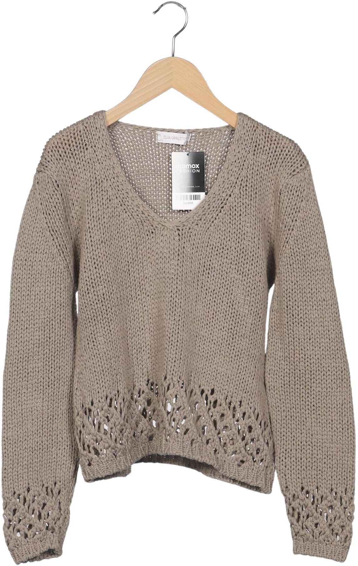 Elisa Cavaletti Damen Pullover, Beige, Gr. M, Baumwolle / Synthetik - Second Hand