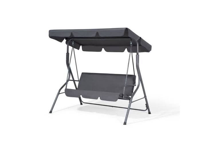 Beliani - Balancelle de jardin en métal et tissu gris CHAPLIN