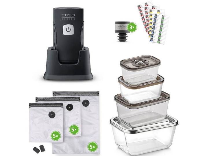 Caso Vakuumierer 1336 Vacu OneTouch Pro Set, 20W