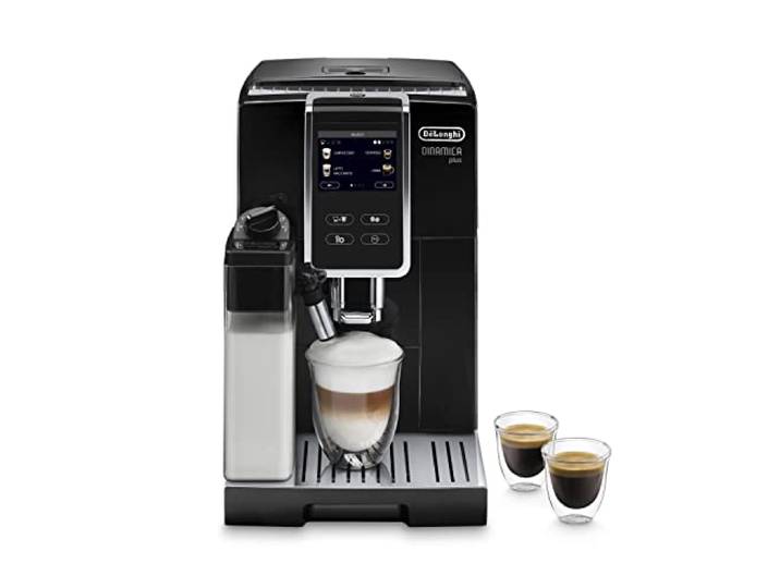 De'Longhi Dinamica Plus ECAM 370.70.B Kaffeevollautomat mit LatteCrema Milchsystem, Cappuccino & Espresso, 3,5 Zoll TFT Touchscreen Farbdisplay und App-Steuerung, Kaffeekannen-Funktion, schwarz