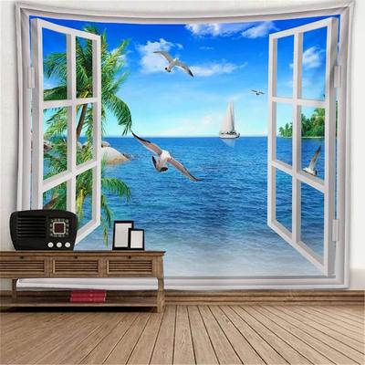 Uplifted Finds Scenic Aperture Mural   Tree Hole Perspective Window Tapestry   Executive Studio & Nature Sanctuary Decor 216 150 X 100 Cm