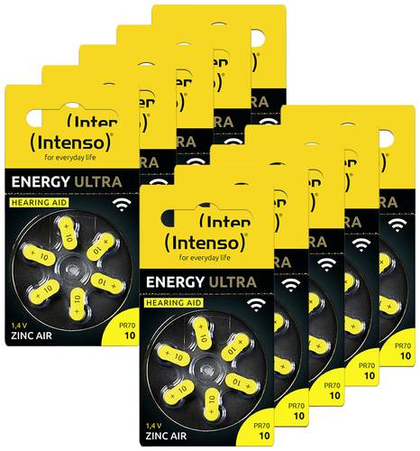 Intenso Hörgerätebatterie PR70-10 1.45V 60 St. 86 mAh Zink-Luft 7504416MP