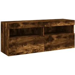 Helloshop26 - Multimedia-TV-Möbel TV-Regal Sideboard TV-Schrank Esszimmer Wohnzimmer Schlafzimmer Wandmontage mit LED-Beleuchtung 02_0027966