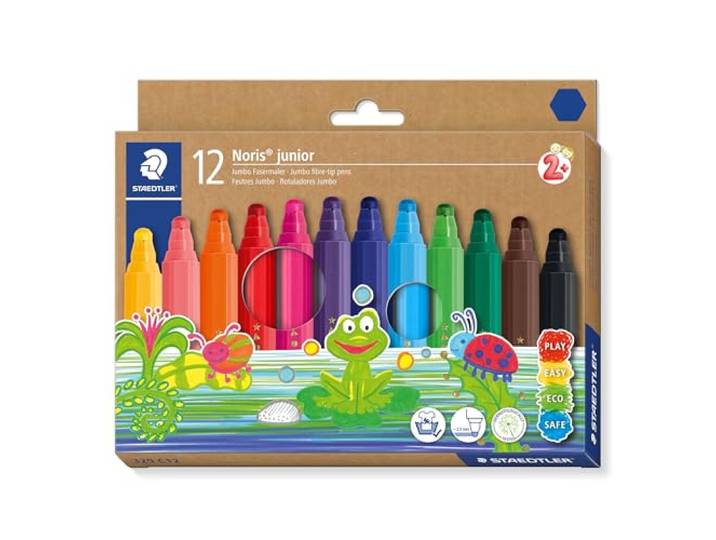 STAEDTLER Noris Junior 329 viltstiften – set van 12, 2,5 mm