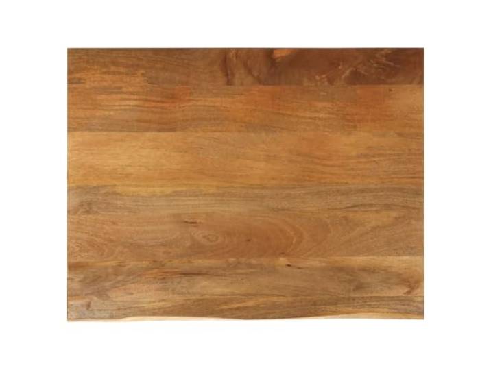 HEFZGDB Massivholz Tischplatte mit Baumkante 100x80x2,5 cm Mango Naturkante rustikale Tischplatte Ersatztischplatte für Tischgestell robuste Möbelplatte individuelle Holzmaserung