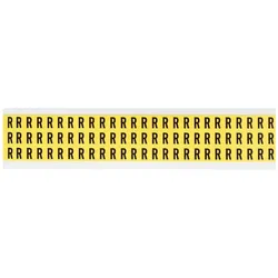 Brady, Etiketten, 3410-R, B-499, Schwarz auf Gelb, 9 x 13mm, Buchstabe R, Schrifthöhe 8mm(25 K. á 78 E.)