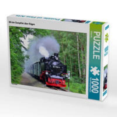 CALVENDO Puzzle Mit der Dampflok über Rügen | 1000 Teile Lege-Größe 64x48cm Foto-Puzzle für glückliche Stunden