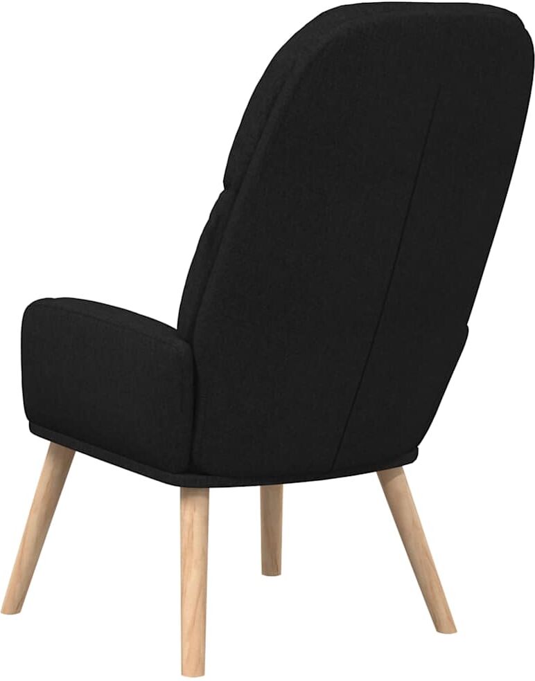 vidaXL Chaise de relaxation Noir Tissu