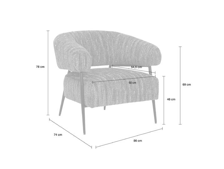 LC Home Sessel »Soho« Webstoff grau – Polstersessel, Loungesessel