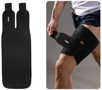 Friendly Fresh Finds Adjustable Thigh Compression Sleeve For Sports & Fitness Support black