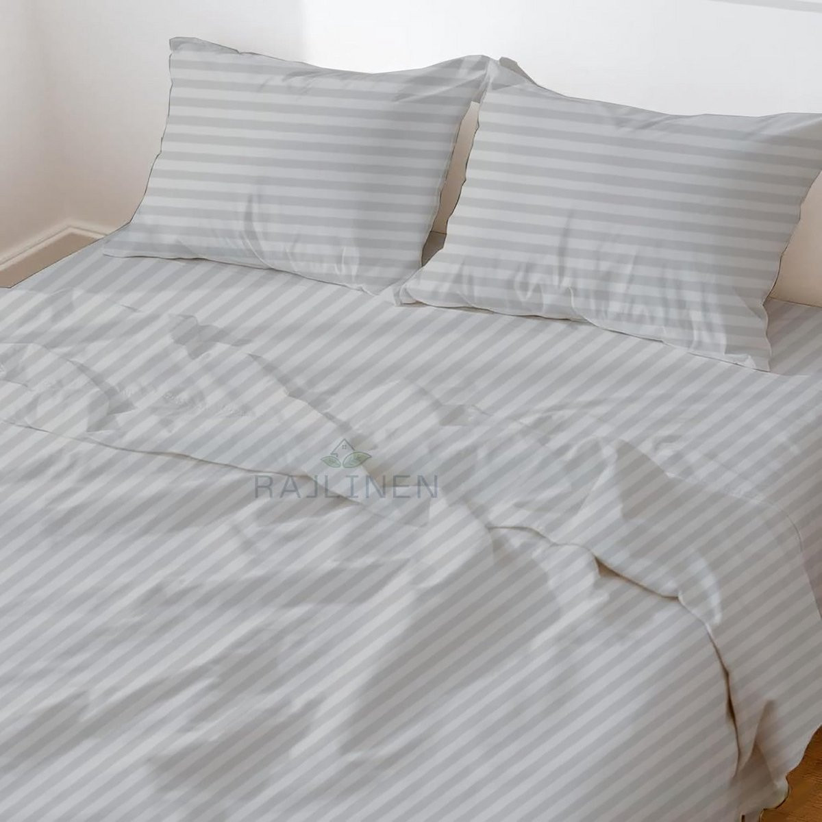 Luxe 4-delige Egyptisch katoenen beddengoed set met hoeslaken voor waterbed