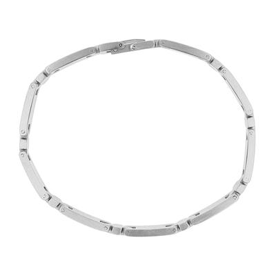 Gliederarmband ADELIA´S "Armband – Gliederarmband aus Edelstahl 21 cm", silber, Armbänder, Damen, 21cm, Edelstahl, Gliederarmband, Ideal als Geschenk zum einfach so