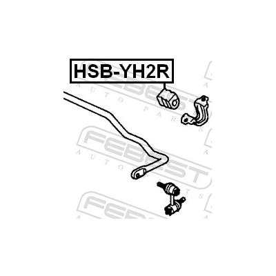 FEBEST Lagerung, Stabilisator HSB-YH2R Hinterachse für HONDA