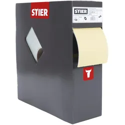 Stier, Schleifmittel, Schleifpapier auf Schaumunterlage P180 115 x 92mm 25m (P180)