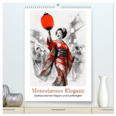 Monochrome Eleganz (hochwertiger Premium Wandkalender 2027 DIN A2 hoch), Kunstdruck in Hochglanz