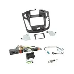 Ford Focus (DYB) 04/2011-11/2014 Einbauset 2-DIN Doppel DIN Radioblende+Lenkr...