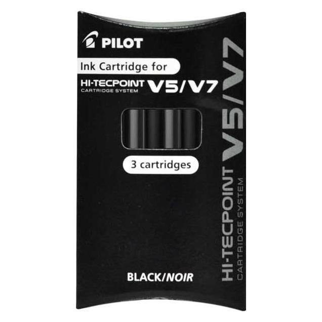 Pilot Nachfüllmine V5/V7 (Schwarz, 0.50 mm, 3 Stk.) (BXCIC50B)