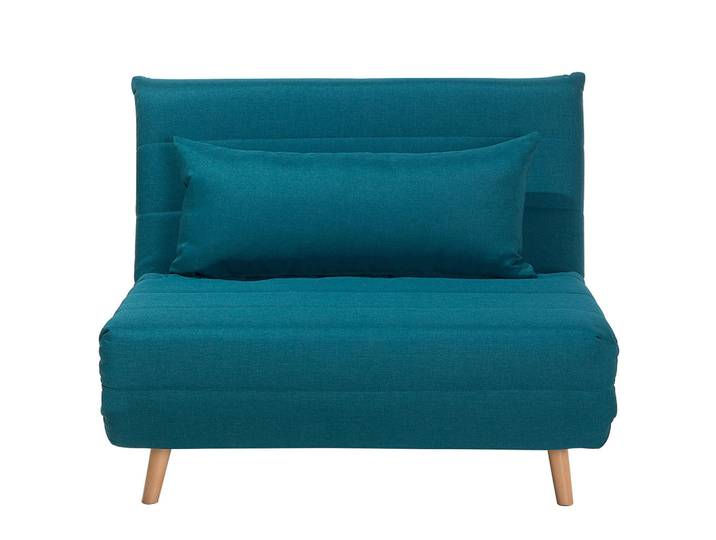 Beliani 1-Sitzer-Schlafsofa Polyester Blau Setten, Hellblau, 104x82x190 cm, Babymöbel & Kindermöbel, Kinderzimmer & Jugendzimmer, Schlafsofas