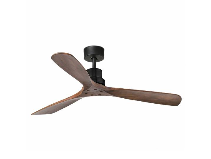 Lantau Deckenventilator, Ø132 cm, walnuss/schwarz - Faro FARO BARCELONA - Wohnzimmer - Modern - Holz