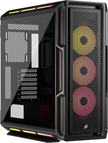 PC Gehäuse, CORSAIR iCUE LINK 5000T LX RGB, Midi-Tower, Schwarz, Aurora RGB Beleuchtung, iCUE LINK Lüfter