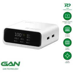 4smarts Desk Charger GaN Screen 100W 3C+2A, weiß