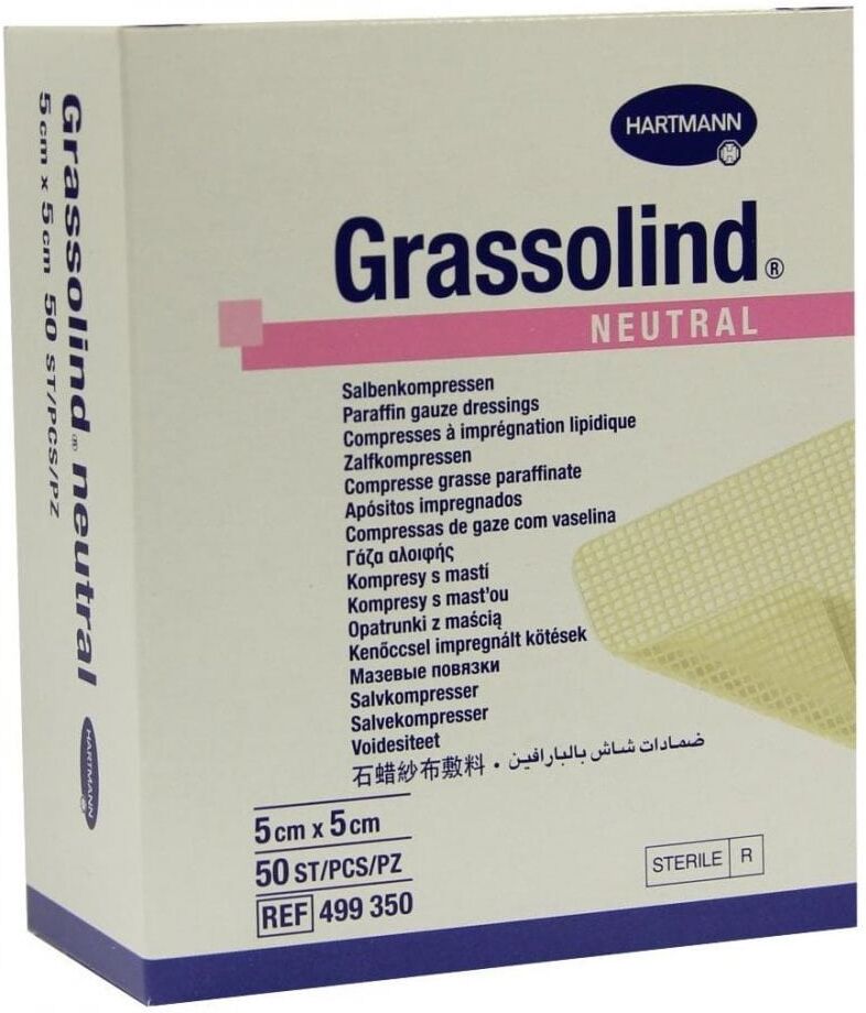 Grassolind Salbenkompressen 5x5 cm steril