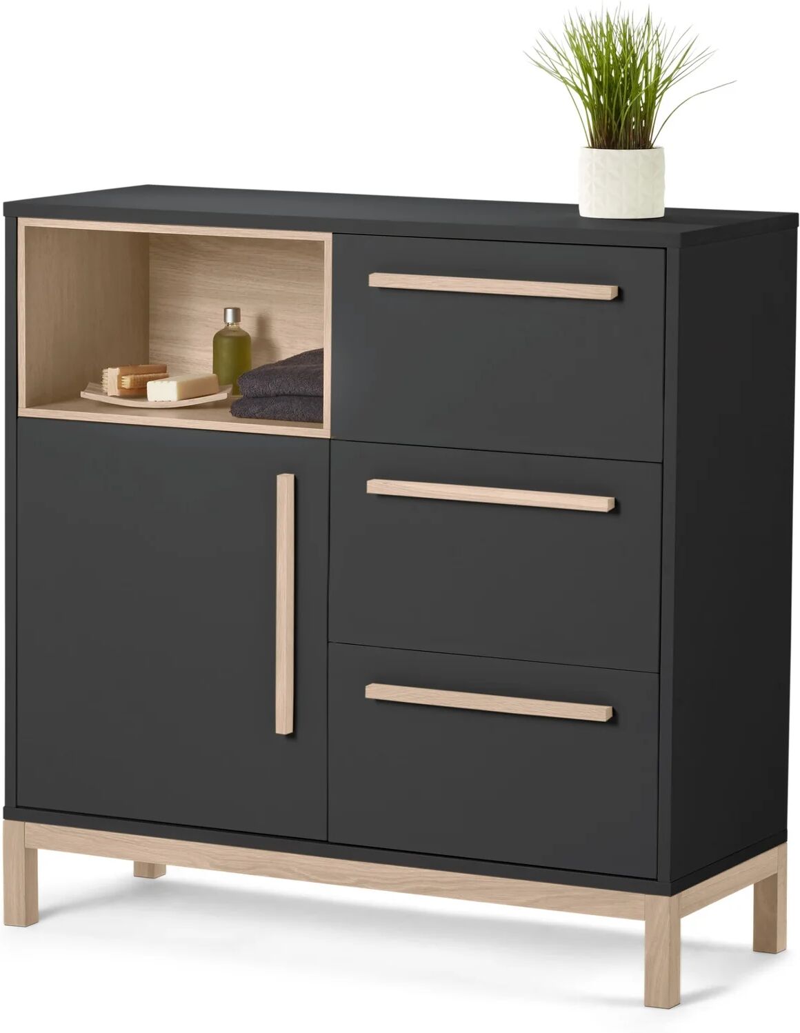 Tchibo - Bad-Sideboard »Eklund« - 90x35x89,5cm - anthrazit -